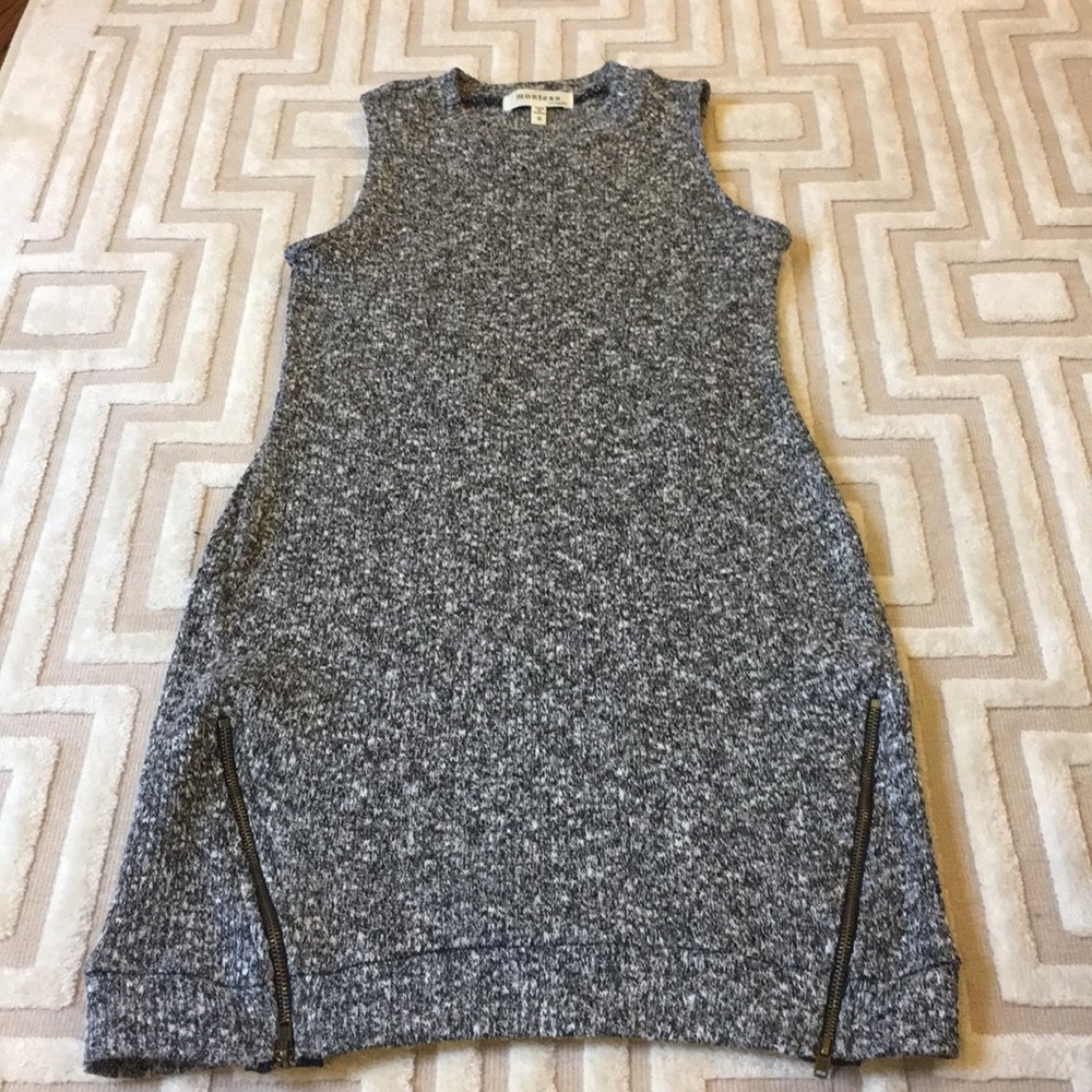 Sleeveless knit sweater dress